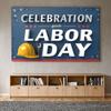 Workshop Celebration Banner Durable Material Construction Theme Colorful Stars Factory Decor for Outdoor Decoration