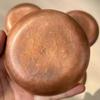 Mini Vintage Red Copper Coffee Cup Tray,Engraving Hammer Texture Home Breakfast Cheese Tableware,Snack Disc Table Decoration