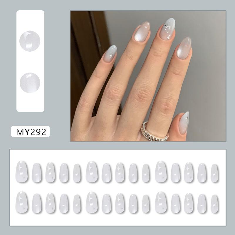 Простые крутые градиентные кошачий глаз звездочки девчачьи отбеливающие съемные таблетки для нейл-арта 30 штук