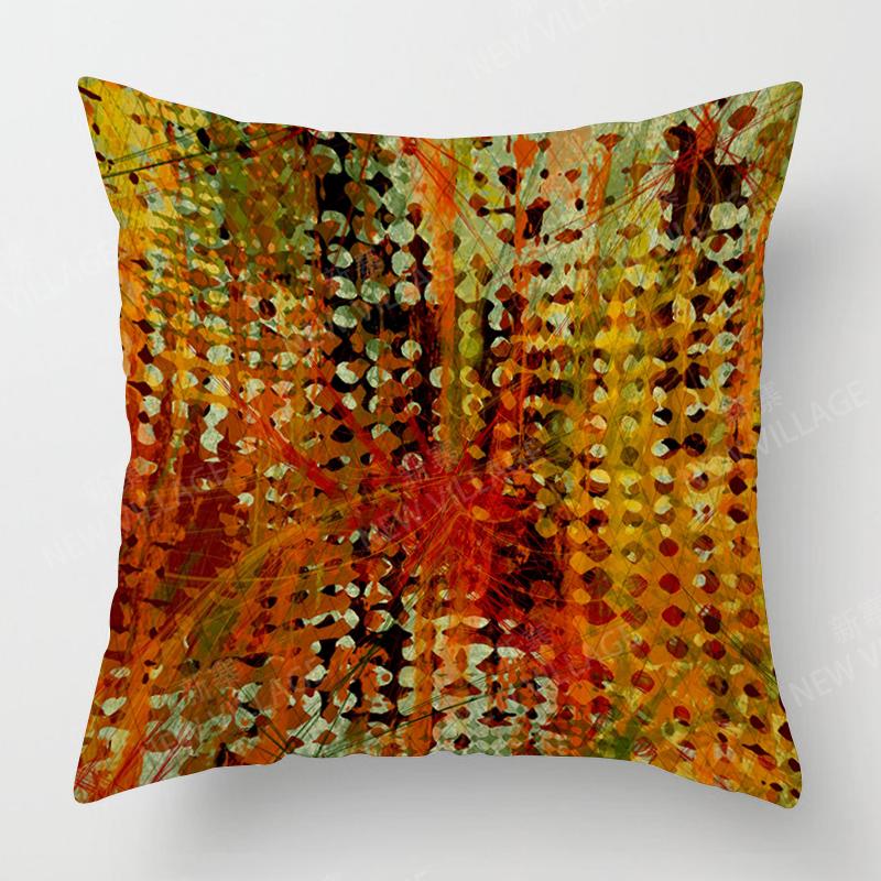 Modern Orange Abstract Geometric Cushion Cover Home Decor Pillow Cover Sofa Throw Pillow Cover 45x45 40x40 50x50 60x60