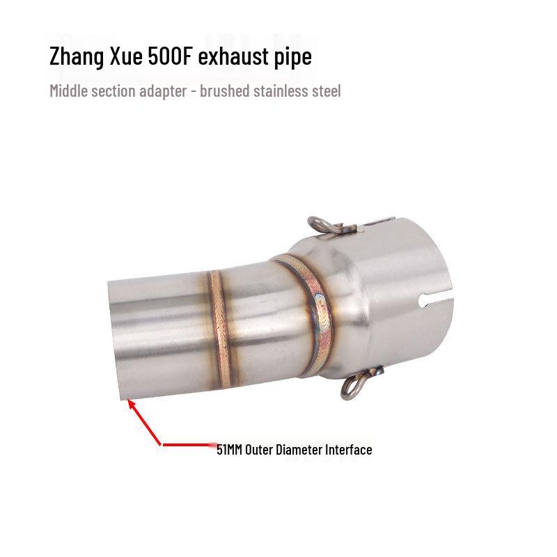 

Zhangxue 500F Motorcycle Retro Mid-Pipe Tailpipe