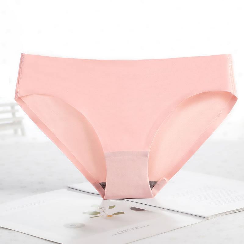 Seamless Panties Quick Drying Simple Girls Underwear Ice Silk Breathable Hip Lift Pants Plus Size Women's Low-rise Briefs