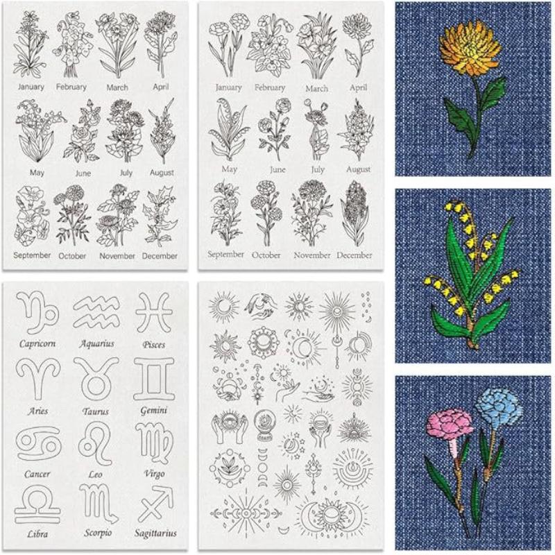 4 listy A4 Stabilizátory pro ruční šití Rozpustné ve vodě Stabilizátor na odtržení Stabilizátory pro strojní vyšívání se vzory