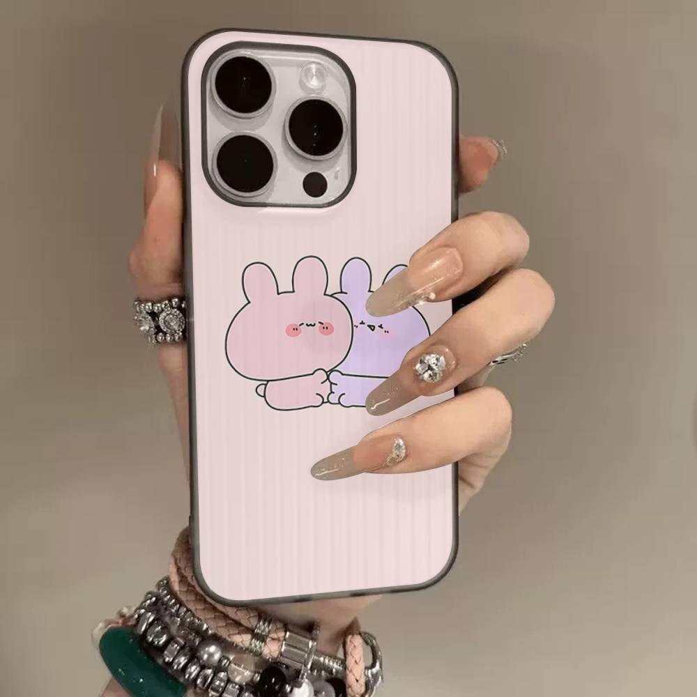 

Cartoon Cute Asamimichaan For IPhone 17 16 15 11 12 13 14 Pro Max Plus Pro Corrugated Translucent Back Phone Cover iPhone 13 pro