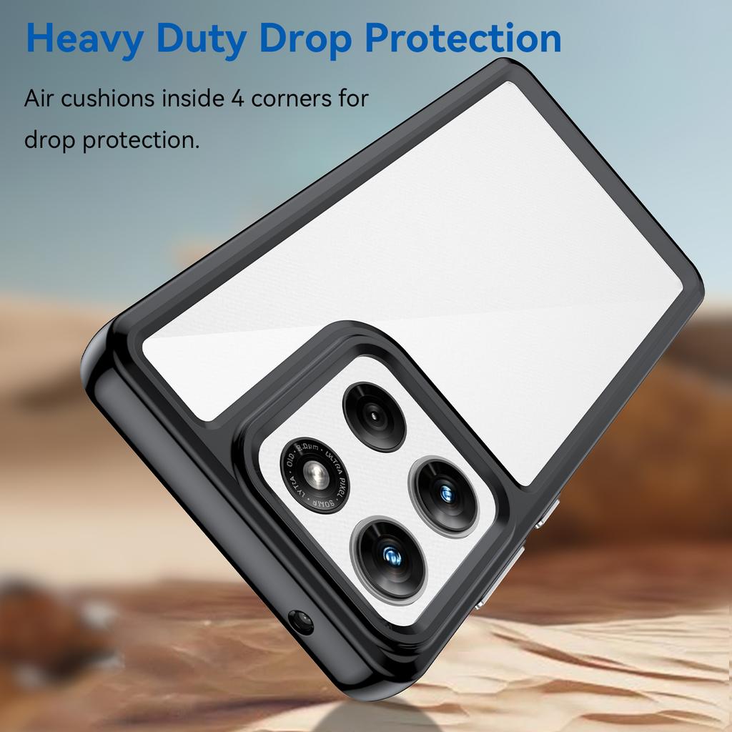 For Motorola Edge 60 Stylus Clear Case Moto Edge 60 Stylus Cover Coque Fundas Hard Translucent Soft Edge Shockproof Phone Bumper