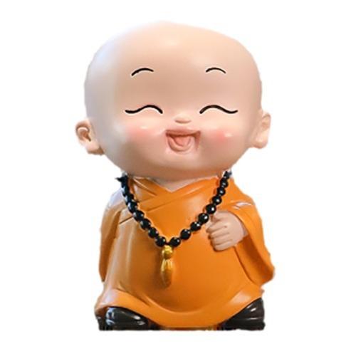1Pc Chinese Zen Little Monk Ornament Cute Little Novice Desktop Tea Table Tea Pet Tea Table Office Decoration Knick Knack