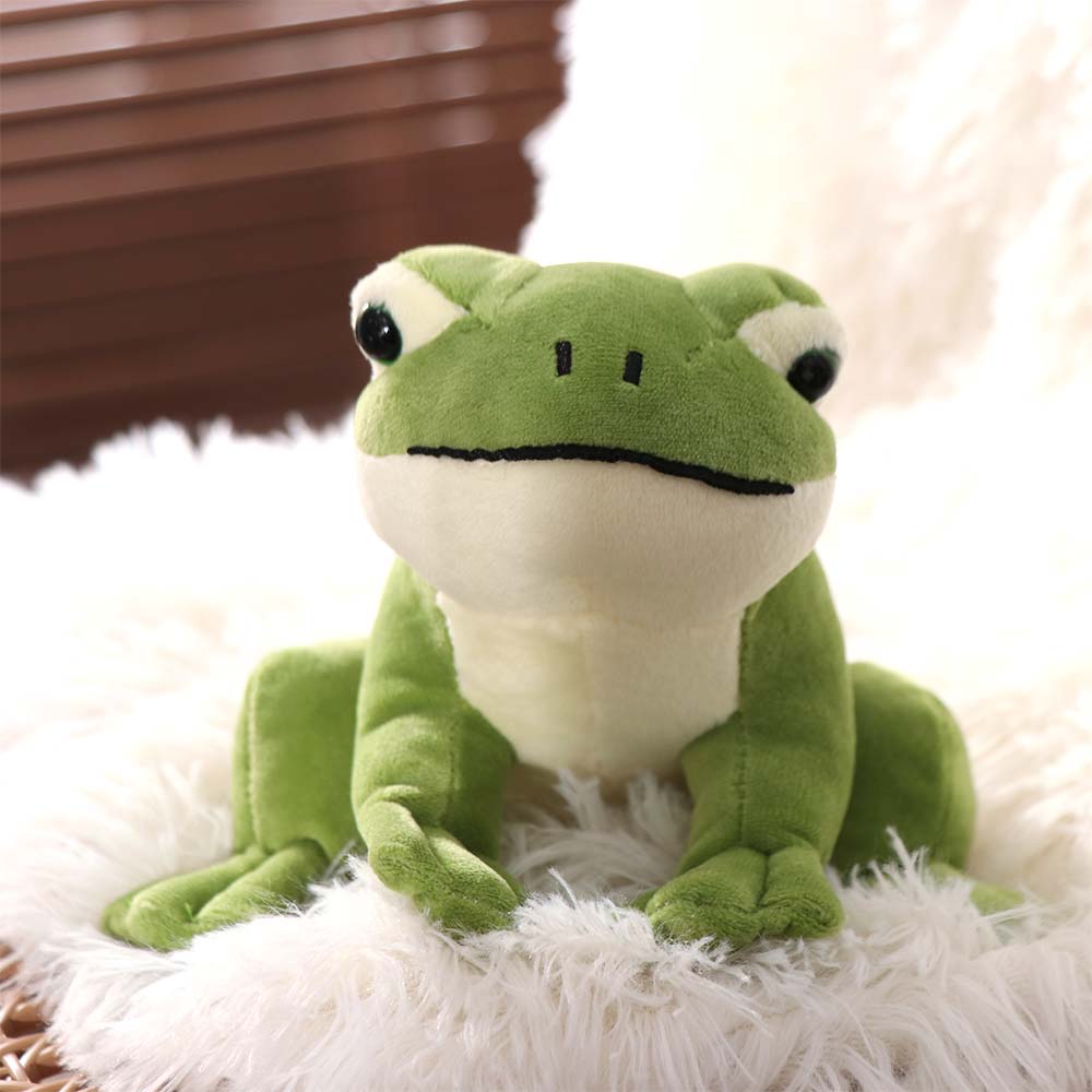 PP Cotton Mini Frog Plush Doll Collection Cartoon Frog Stuffed Toy Green Frog Plush Toy Christmas