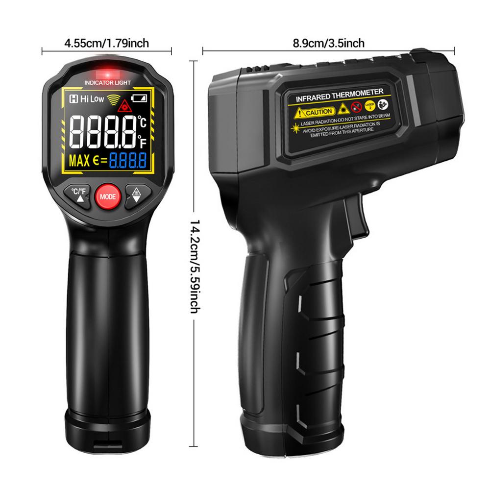 Kitchen Temperature Meter Surfaces Temp Reader No Touch Temperature Gauge Digital High Temp Gauge -50600 Degrees Precise