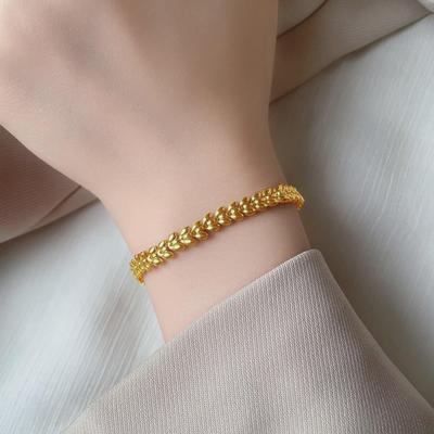 2023 Trendy Wheat Ear Bracelet for Women: Luxury Niche Design In High-End Titanium Steel