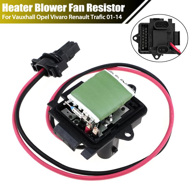 HVAC Heater Blower Fan Resistor For Vauxhall Opel Vivaro Renault Trafic 2001-2014 7E095926 Replacement