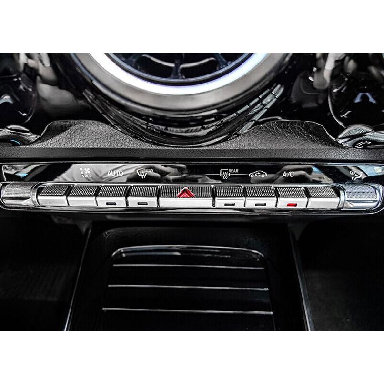 For Benz GLB - Aluminum Silver Central Console AC Button Cover Sticker
