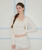 Kisyning Whipped Floral Punching Cardigan (Cream)