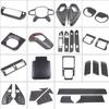For Land Rover Defender 90 110 2020-2026 Matte Real Carbon Fiber Car Dashboard Console Gear Shift Panel Cover Trim Stickers