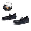 First layer sheepskin insole Mary Jane shoes women's 2025 summer new crooked head leather single shoes casual French commuter shoes