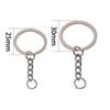 10pcs/lot Flat Key Chain Key Ring Keychain Long Round Split Keyrings Keychain For Jewelry Making  Accessories Wholesale