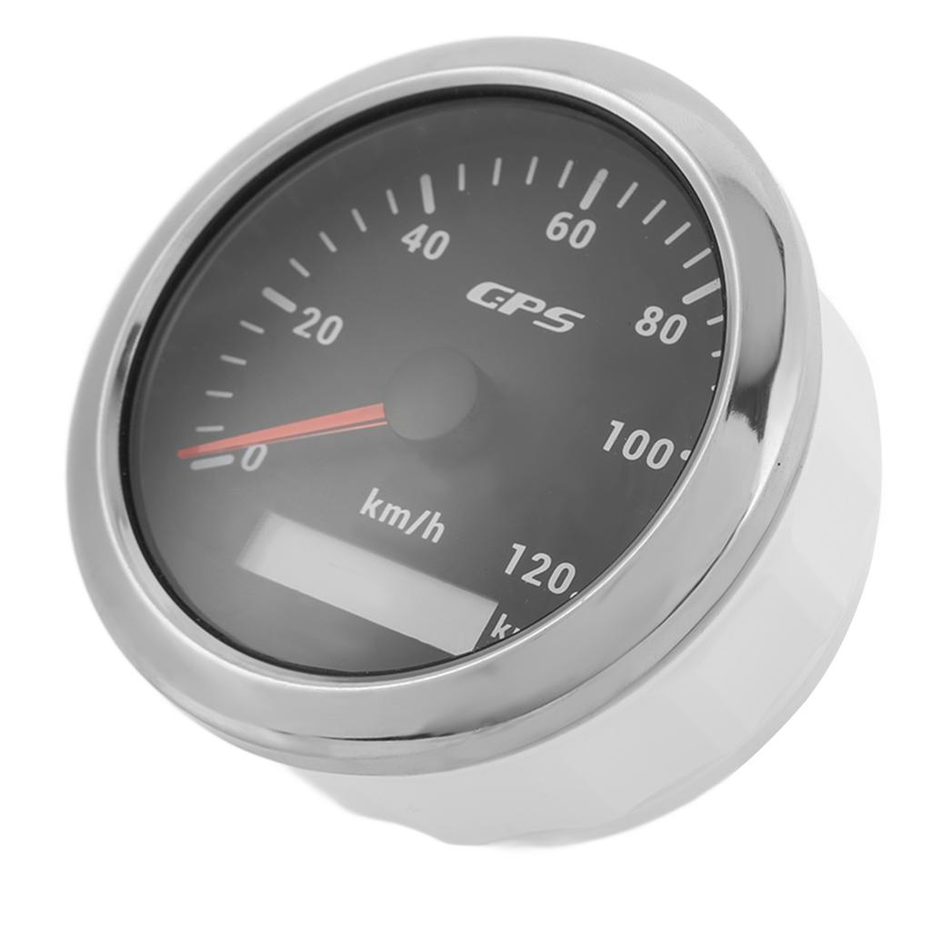 85mm Marine Auto GPS Speedometer 120KMCelsiusH Speed Odometer with 7 Color Backlight for Car Boat RV Yacht