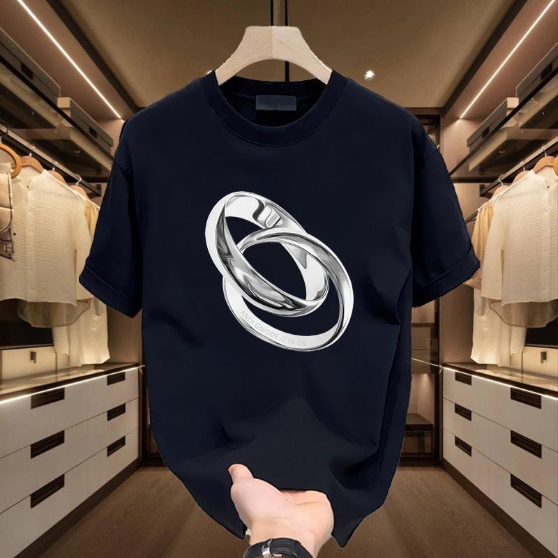 Casual Printing Crew Neck Men S Short-Sleeved T-Shirt Trendy T-Shirt Heavy Trendy Brand Summer Pure Cotton Cartoon S