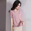 Mothers' Summer Loose Ice Silk Short Sleeve T-Shirt