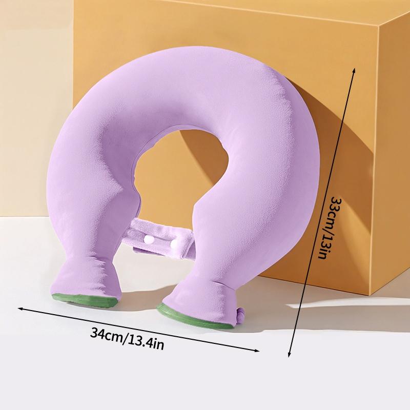 Multi Functional Hot Compress U-Shaped Pillow Creative Hot Water Bag Xmas Gift Water Injection Thickened Detachable Neck Pillow
