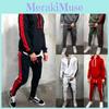 Mens Running Tracksuit Set With Hooded Jacket And Adjustable Waistline Pants For Activewear