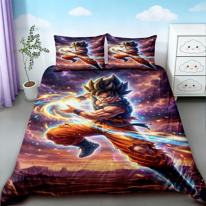 Duvet Cover Anime Pattern Dragon Ball Bedding Set Child Baby Duvet Cover Sets Bedclothes Twin Single King Kids Adult Gift