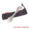 Outdoor Camping Cutlery Pure Titanium Utensils Multi-Purpose Titanium Fork & Spoon Set  Portable Cloth Pouch Included