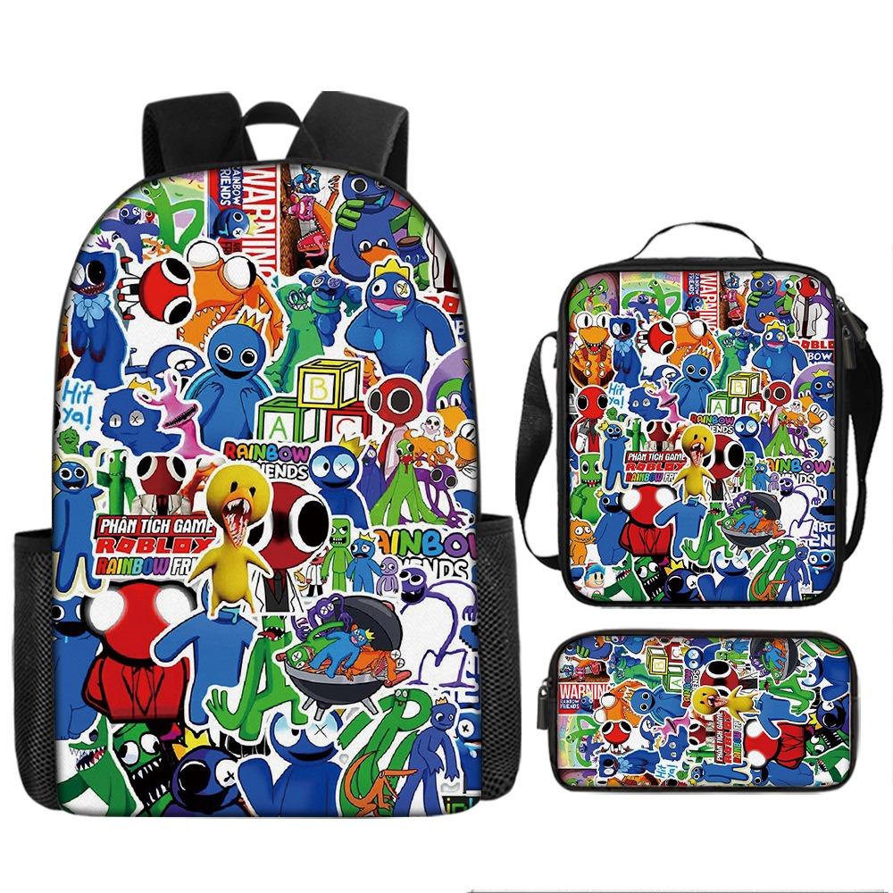 School Season New Rainbow Friends Man Backpack Handheld Lunch Bag Student School Bag 3rd Grade