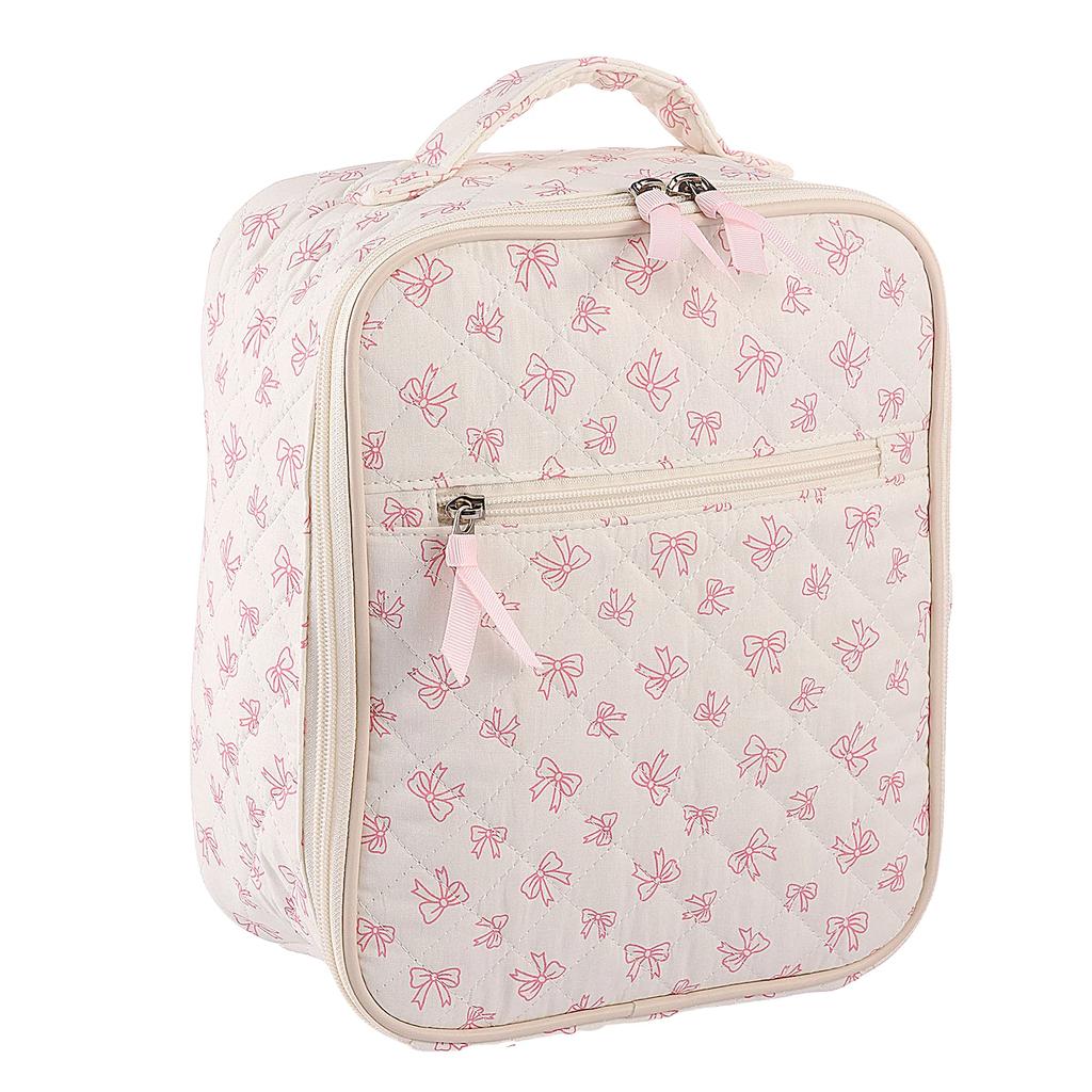 Polyester Insulated Meal Bag Good Insulation Effect Meal Tote Bag Large Capacity Small Lunch Box with Pocket for Camping Picnic