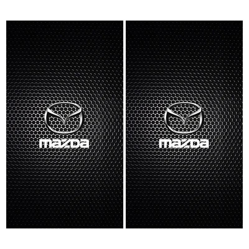 2Pcs Car Logo Center Pillar Anti-scratch Protector Films Stickers Car Styling for Mazda 3 Axela 2020 CX-30 2021 Atenza CX-5 CX-9