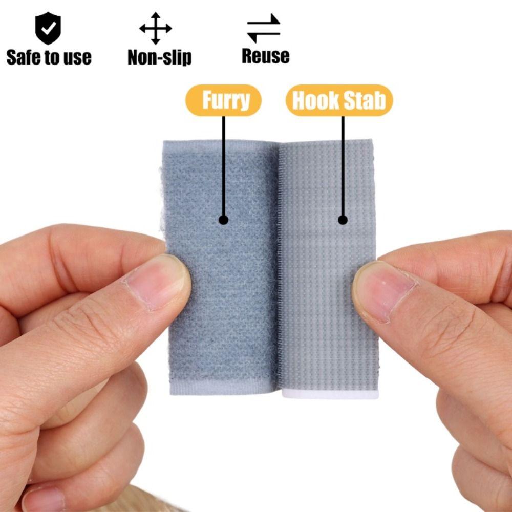 5Pcs Self-Adhesive Hook and Loop Tape Non-slip Fixed Tape New Mattress Sofa Fixed Sticker