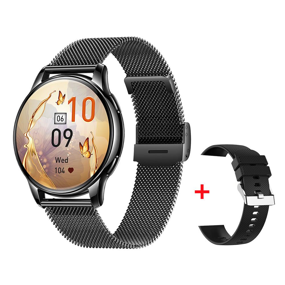 Women Smart IP67 Waterproof 1.32 Inch AMOLED Watch Screen Blood Oxygen Heart Rate Monitor Android Silica Gel
