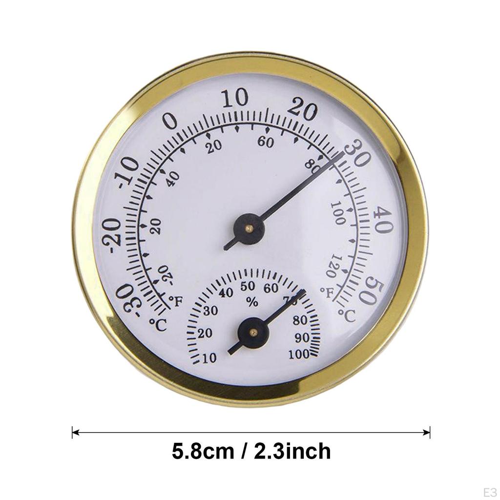 Mini Hygrometer , Analog Humidity Monitor Temperature Meter Indicator Room for Greenhouse,