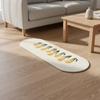 Long Strip Living Room Floor Mat Plush Doormat Colorful Oval Bedroom Rug  Sofa Area