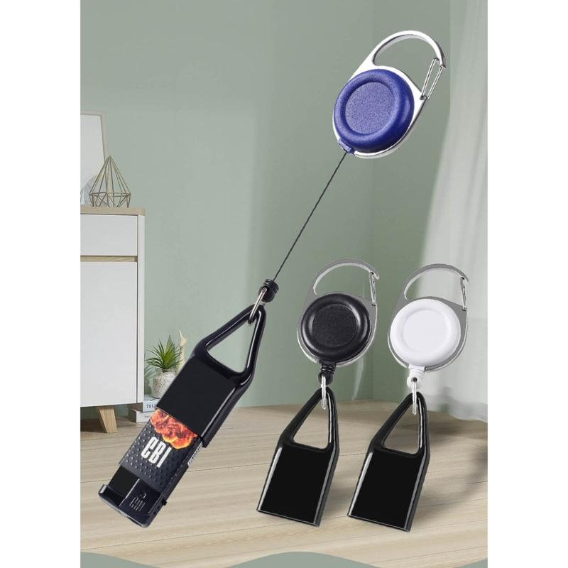 Indragbar Tändarhållare Nyckelring Bärbar Silikon Tändarrem Tändarhölje Enkel Klämma Rökningstillbehör