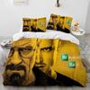 Set Biancheria da Letto Trapuntato 3D Breaking Bad Walter Hartwell, Set Letto Copripiumino Coperta Copricuscino, Set Biancheria da Letto King Queen Size Bambino