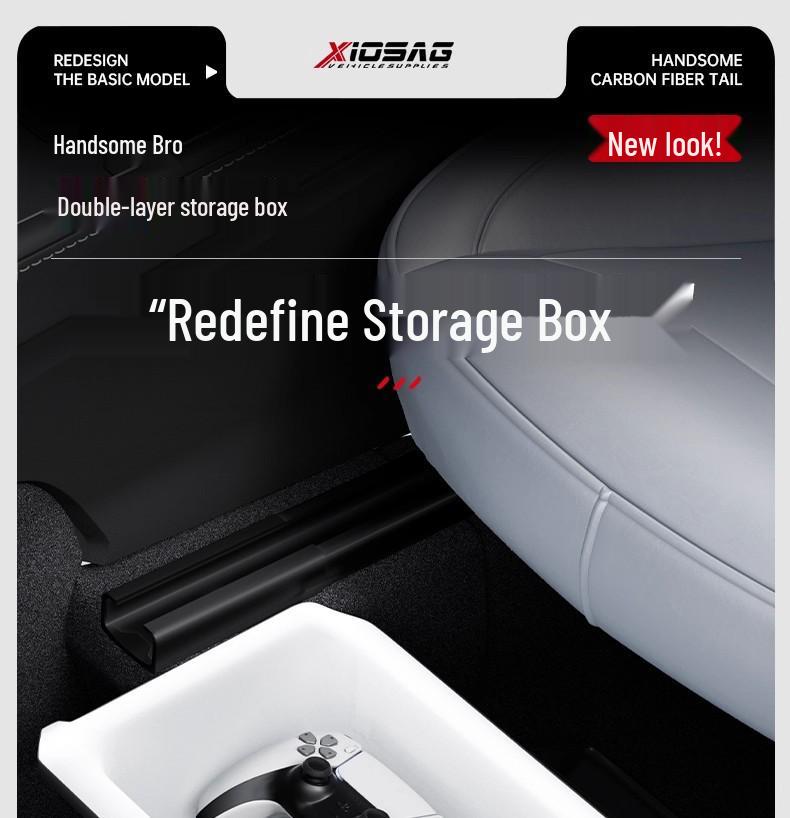 Tesla Model Y Under-Seat Storage Box for Center Console Organization