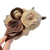 Dry rose antique flower grab clip female 2026 large shark clip back head hair clip headgear