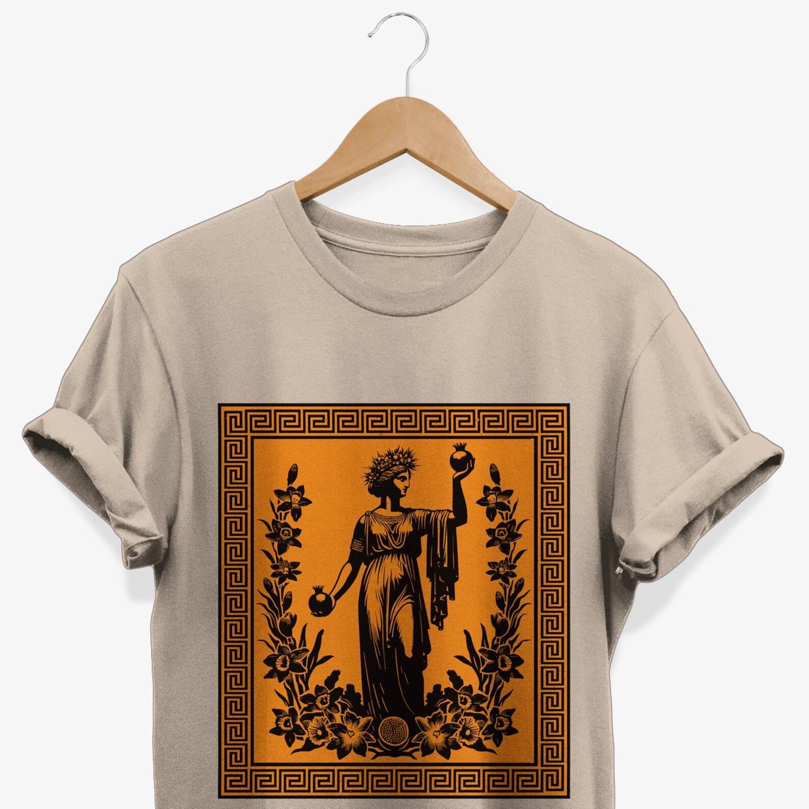 Persephone Greek Mythology T-Shirt, Spring Goddess Graphic Tee, Ancient Greece Outfit S