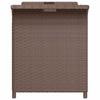 vidaXL Gartenbank mit Kissen Braun 116x46x57 cm Poly Rattan