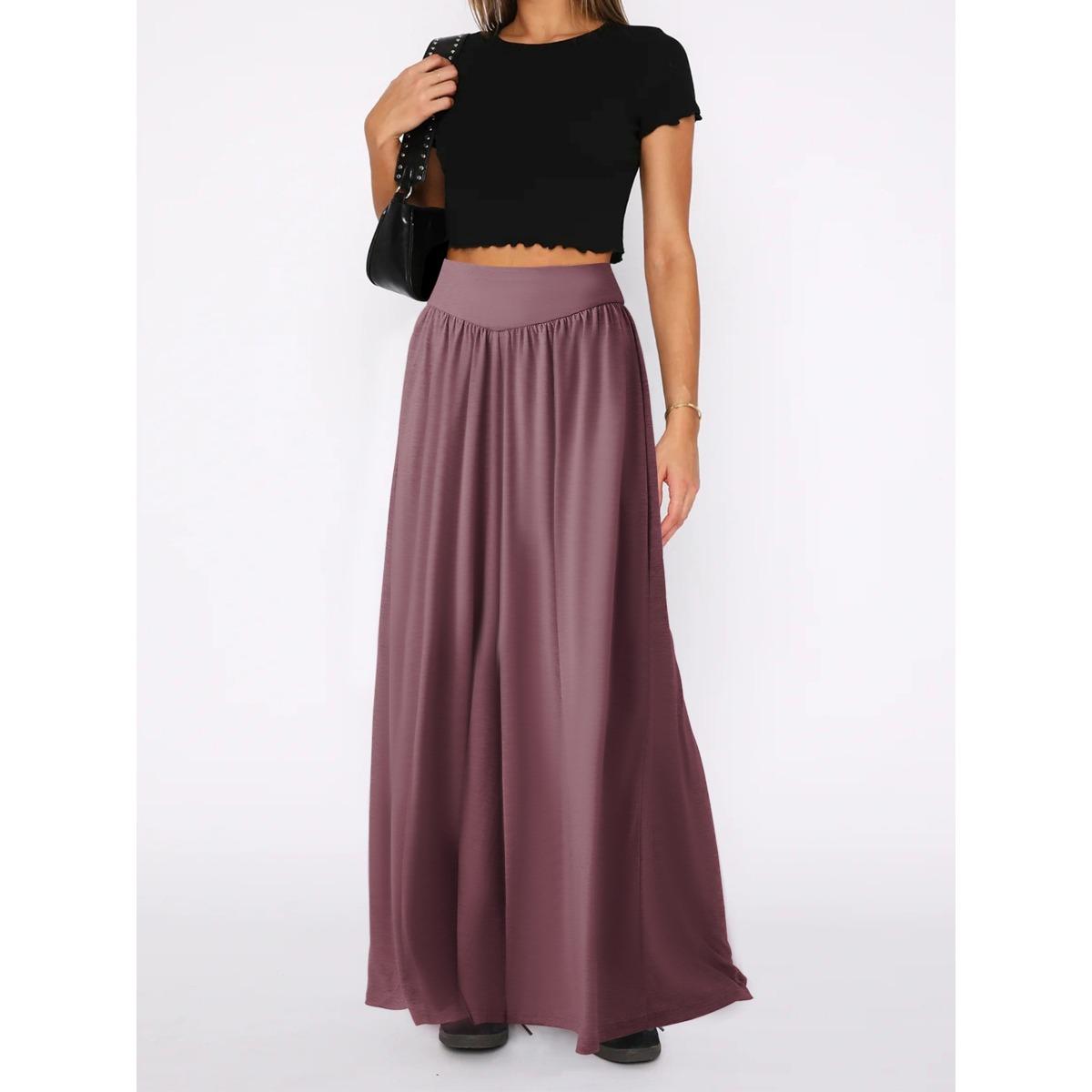 

Свободные танцевальные брюки, повседневные брюки с драпировкой, женские широкие брюки с высокой талией, лето 2XL кармин