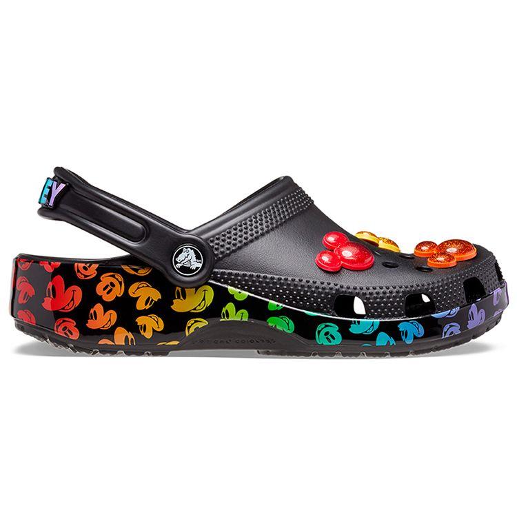 Crocs Disney X Classic Clog Mickey Rainbow Celebration Kids Sneakers Black Multi 207755-0C4