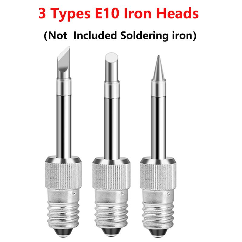 

Беспроводной электрический паяльник Портативная сварочная ручка Перезаряжаемый паяльник с внутренним нагревом Инструмент для пайки с 3 шт. насадками E10