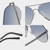 Men's Fashion Aviator Sunglasses - Large Metal Frame, Anti-UV, Double Bridge