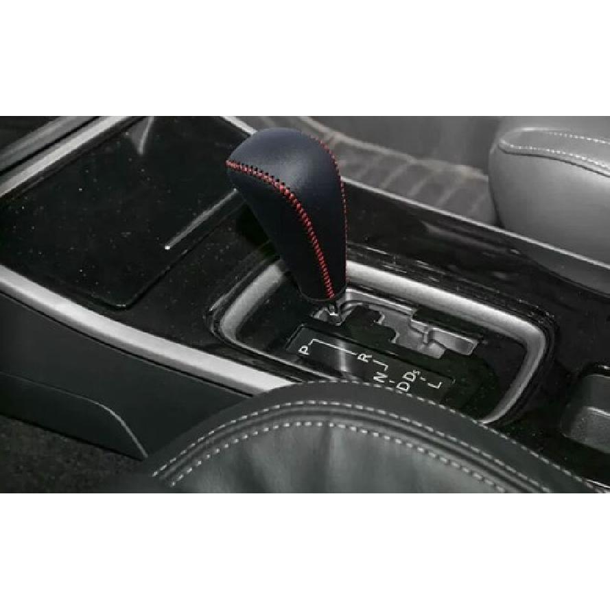 Black Leather Console Gear Shift Knob Trim For Mitsubishi Outlander Sport 11-23