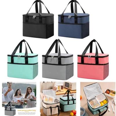 Modische große auslaufsichere Lunch-Kühltaschen für Damen Herren Outdoor Reisen Picknick Thermoisolierbeutel Box