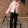 Fila Fusion Fashion Casual Windproof Warm Loose Short Bread Down Jacket Women Outerwear Berry-Pink T11W443908F-PK