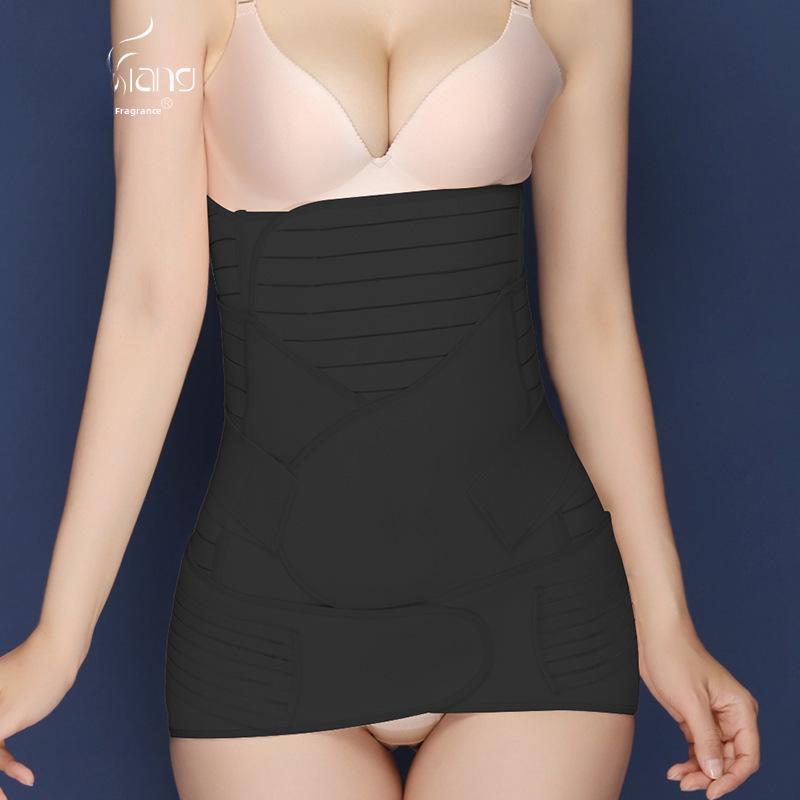 

Delixiang Післяпологовий бандаж для живота – Універсальний набір з 3 предметів для відновлення після природних пологів та кесаревого розтину. M чорний