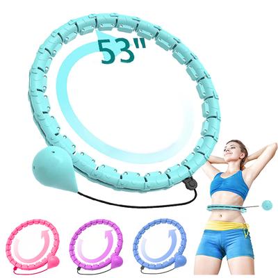 Zatížené kruhové obruče Hula pro dospělé Hubnutí Plus Size pro dospělé Chytré cvičení 2 v 1 nastavitelné s odnímatelnými uzly
