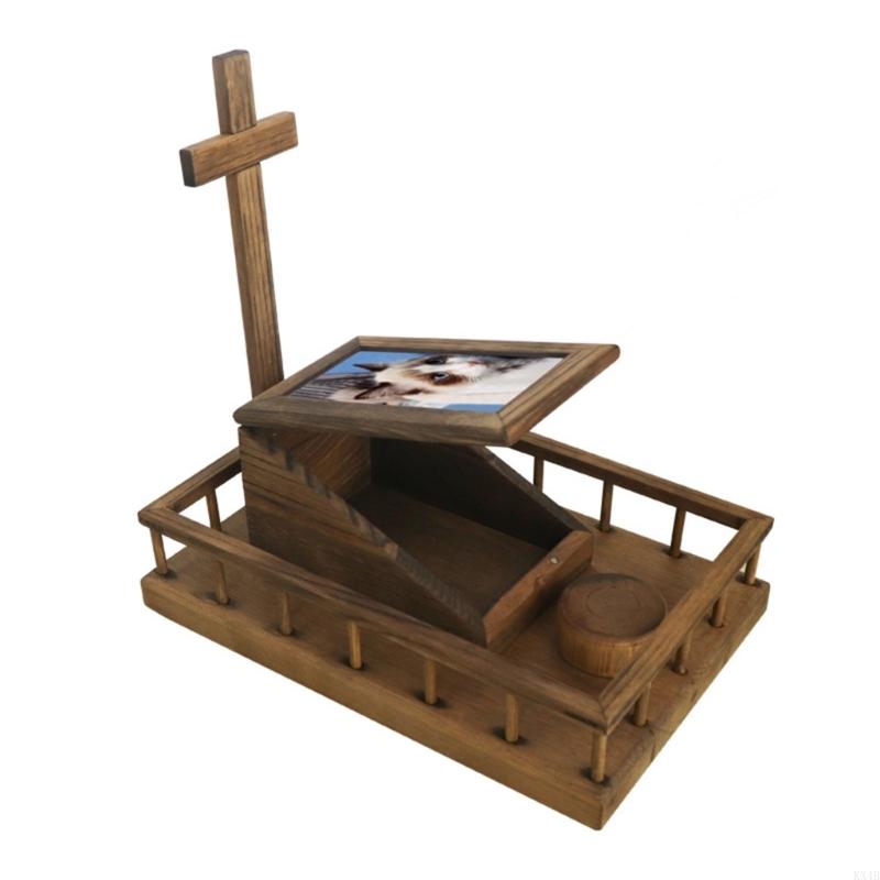 KX4B Dog Memorial Urn with Photo Frame Holder Pet Coffin-Box