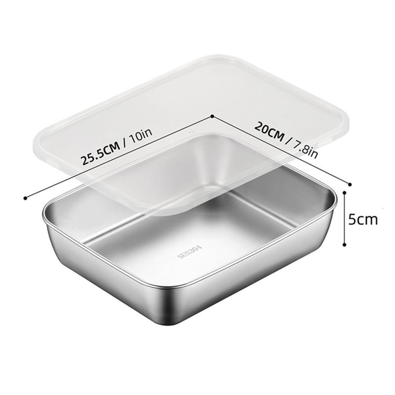 Nerezový talíř na sushi obdélníkový podnos na sushi talíř na sashimi multifunkční přípravný talíř na hrnce talíř na salát